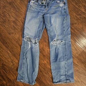 American Eagle Outfitters Curvy Straight Blue Jeans